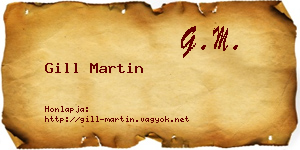 Gill Martin névjegykártya